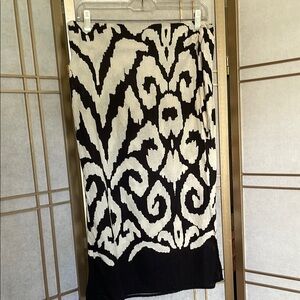 Rachel Zoe Black & White Midi Skirt